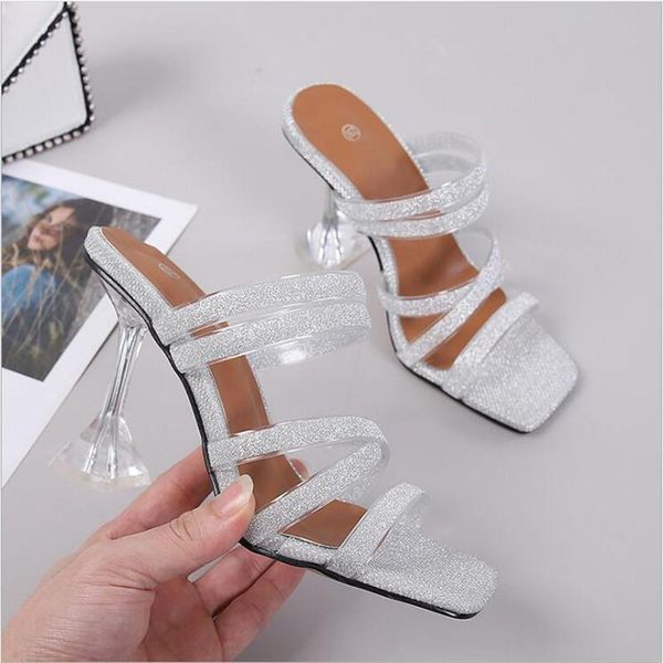 slippers 2021 fashion colorful open-toed sandals square toe slippers, stiletto high heel women's, Black
slippers 2021 fashion colorful open-toed sandals square toe slippers, stiletto high heel women's, Black