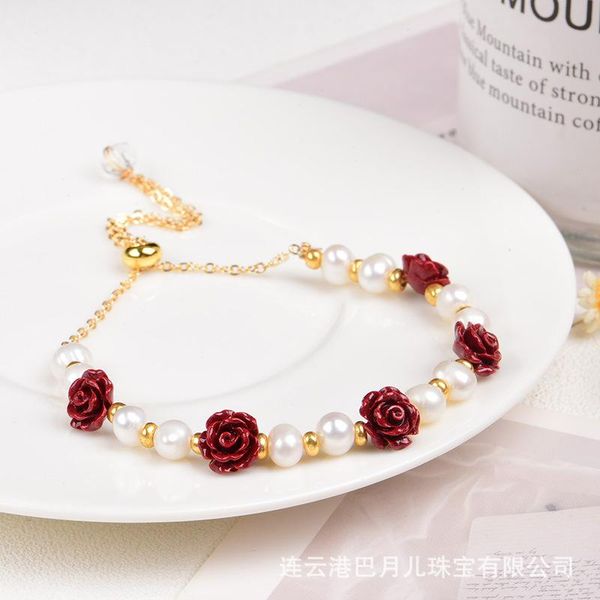 beaded, strands natural pearl and cinnabar rose bracelet adjustable female ins jewelry korean wholesale, Black
beaded, strands natural pearl and cinnabar rose bracelet adjustable female ins jewelry korean wholesale, Black