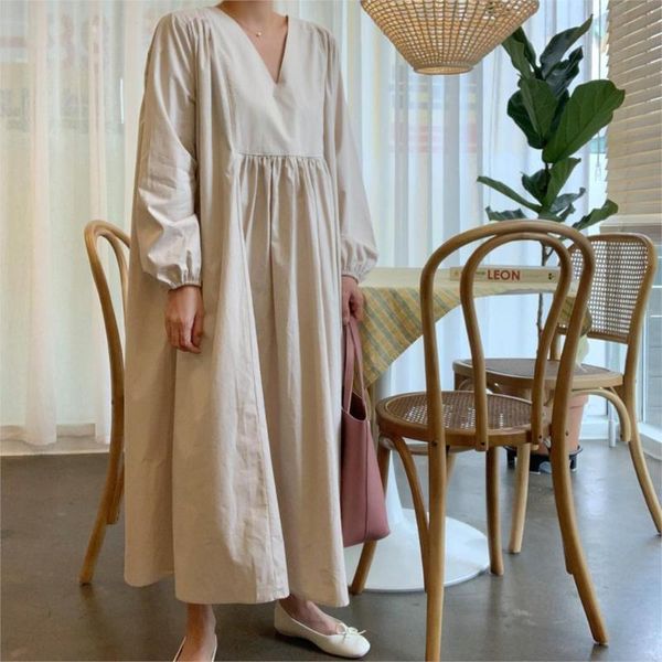 casual dresses loose large size overknee dress elegant college style mori ladies's v neck bottoming female long slimming shirt, Black;gray
casual dresses loose large size overknee dress elegant college style mori ladies's v neck bottoming female long slimming shirt, Black;gray