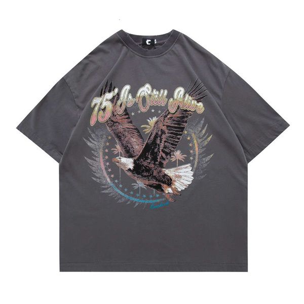 street fashion brand eagle print short sleeve t-shirt men's in dark trend loose round neck 5 / 6, White;black
street fashion brand eagle print short sleeve t-shirt men's in dark trend loose round neck 5 / 6, White;black