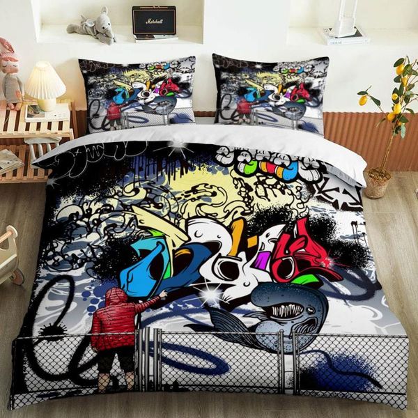 bedding sets duvet cover set bed boys hip-hop graffiti 3d children quilt 220x240 for teen kids
bedding sets duvet cover set bed boys hip-hop graffiti 3d children quilt 220x240 for teen kids
