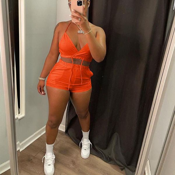 women's tracksuits two piece summer suits spaghetti strap crop & casual shorts set, Gray
women's tracksuits two piece summer suits spaghetti strap crop & casual shorts set, Gray