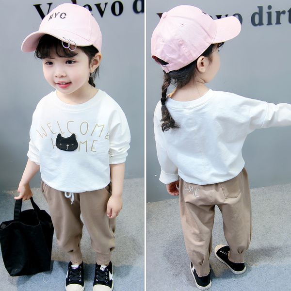 girls sweatshirts + pants kids spring autumn lovely teenagers tracksuits children clothing sets outfits, White
girls sweatshirts + pants kids spring autumn lovely teenagers tracksuits children clothing sets outfits, White