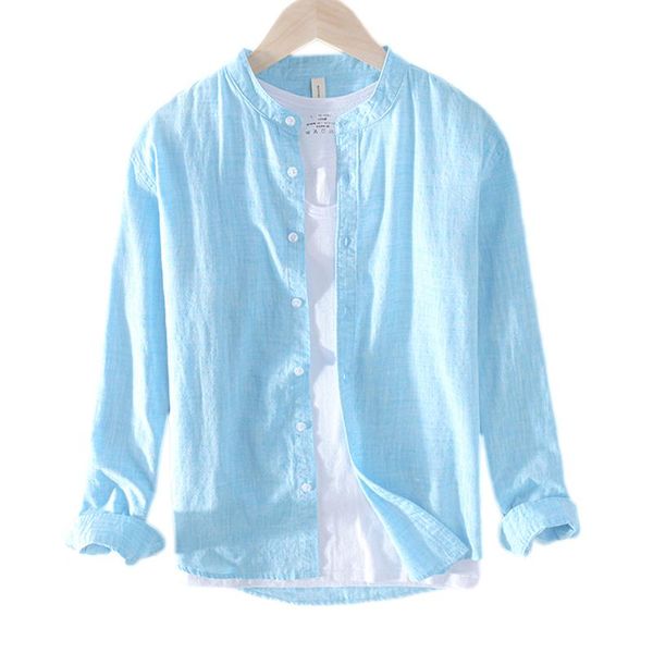 100%cotton casual shirts for men basic classic solid color male long sleeve stand collar daily retro button up clothing men's, White;black
100%cotton casual shirts for men basic classic solid color male long sleeve stand collar daily retro button up clothing men's, White;black