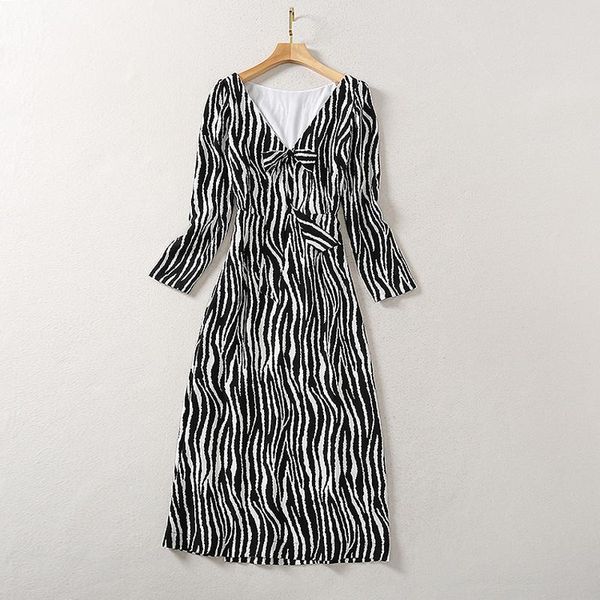 casual dresses est fashion 2021 runway women's back v bow long sleeve striped split mid-calf dress, Black;gray
casual dresses est fashion 2021 runway women's back v bow long sleeve striped split mid-calf dress, Black;gray