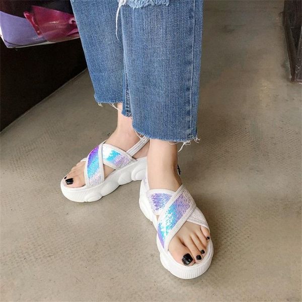 sandals women's one line buckle open toe muffin 2021 summer european and american color flat heel fashion, Black
sandals women's one line buckle open toe muffin 2021 summer european and american color flat heel fashion, Black