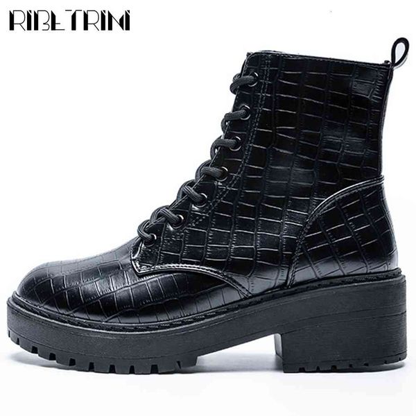 boots brand high-quality shoelaces chunky heels skidproof platform work ankle booties women shoes boots female, Black
boots brand high-quality shoelaces chunky heels skidproof platform work ankle booties women shoes boots female, Black