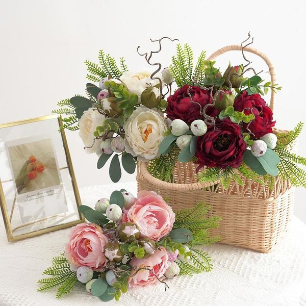 rose pink silk peony artificial flowers bouquet fake for home wedding decoration indoor decorative & wreaths
rose pink silk peony artificial flowers bouquet fake for home wedding decoration indoor decorative & wreaths