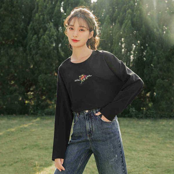 women's t-shirt t shirts spring arrival loose casual off the shoulder long sleeve t-shirt female alphabet plant embroidery ypdx, White
women's t-shirt t shirts spring arrival loose casual off the shoulder long sleeve t-shirt female alphabet plant embroidery ypdx, White