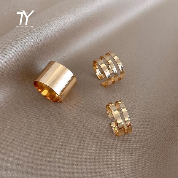 hip hop three piece open ring for woman fashion korean jewelry unusual metal smooth rings luxury party girl accessories cluster, Golden;silver
hip hop three piece open ring for woman fashion korean jewelry unusual metal smooth rings luxury party girl accessories cluster, Golden;silver