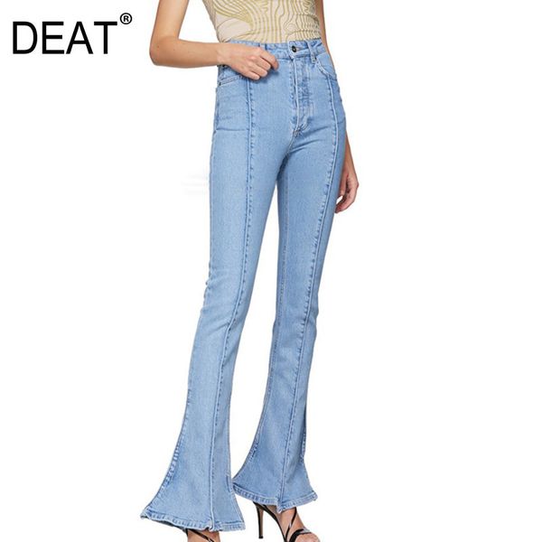 spring autumn fashion tide women flare pants high waist zipper elasticity solid color simplicity jeans 7b0124 210421, Blue
spring autumn fashion tide women flare pants high waist zipper elasticity solid color simplicity jeans 7b0124 210421, Blue