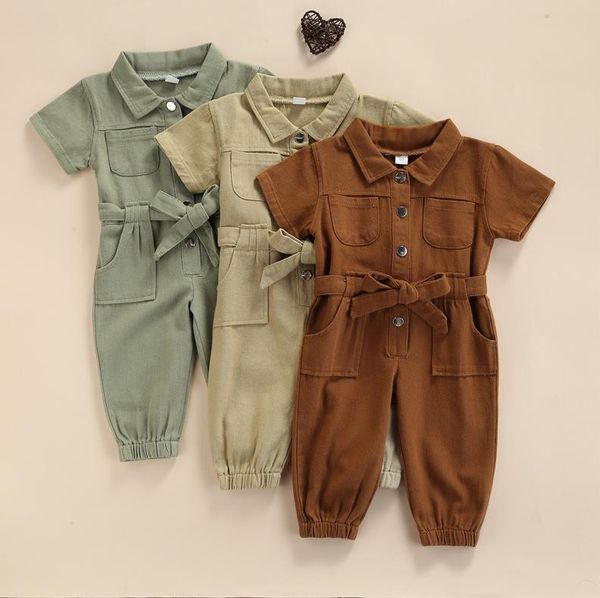 jumpsuits children long sleeve jumpsuit fashion solid color lapel pocket single-breasted pants with belt kids overalls trousers, Blue
jumpsuits children long sleeve jumpsuit fashion solid color lapel pocket single-breasted pants with belt kids overalls trousers, Blue
