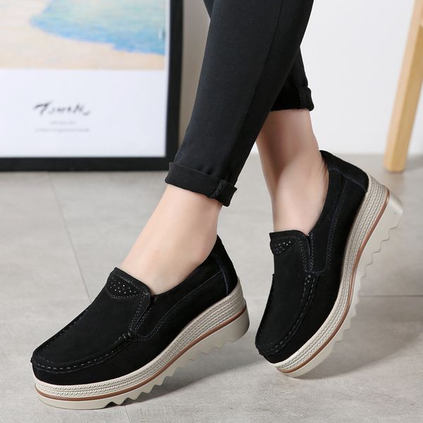 shoe 2021 spring flattened platform woman leather suede shoes casual slip in shallow heels kkeh, Black
shoe 2021 spring flattened platform woman leather suede shoes casual slip in shallow heels kkeh, Black