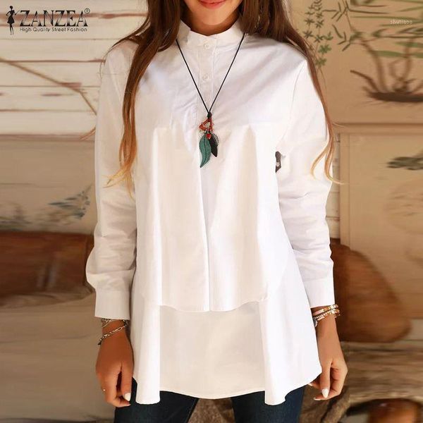 women's blouses & shirts loose women spring full sleeve double layer blouse stand collar office fashion casual blusa femininas 5xl wom, White
women's blouses & shirts loose women spring full sleeve double layer blouse stand collar office fashion casual blusa femininas 5xl wom, White