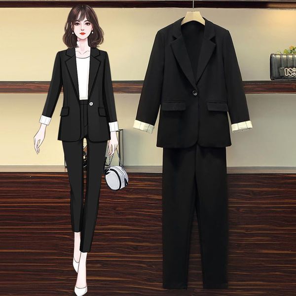 women's two piece pants suit work pants, business uniform, jacket and pencil office clothes, large, White
women's two piece pants suit work pants, business uniform, jacket and pencil office clothes, large, White