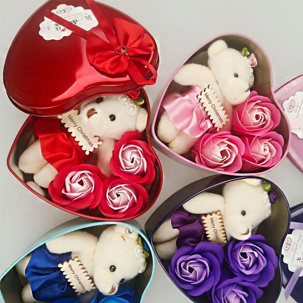flower-shaped soap rose with little bear and heart-shaped storage box romantic gift for lovers girlfriends andf889 party favor
flower-shaped soap rose with little bear and heart-shaped storage box romantic gift for lovers girlfriends andf889 party favor