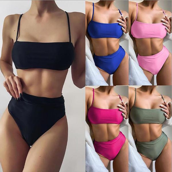women's swimwear fashion bikini set swimsuit two piece filled soild beachwear, White;black
women's swimwear fashion bikini set swimsuit two piece filled soild beachwear, White;black