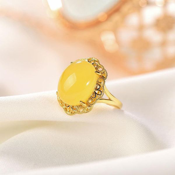 cluster rings s925 sterling silver gilded natural beeswax amber sweet elegant hollow patterned egg shape ring fine jewelry k0211, Golden;silver
cluster rings s925 sterling silver gilded natural beeswax amber sweet elegant hollow patterned egg shape ring fine jewelry k0211, Golden;silver