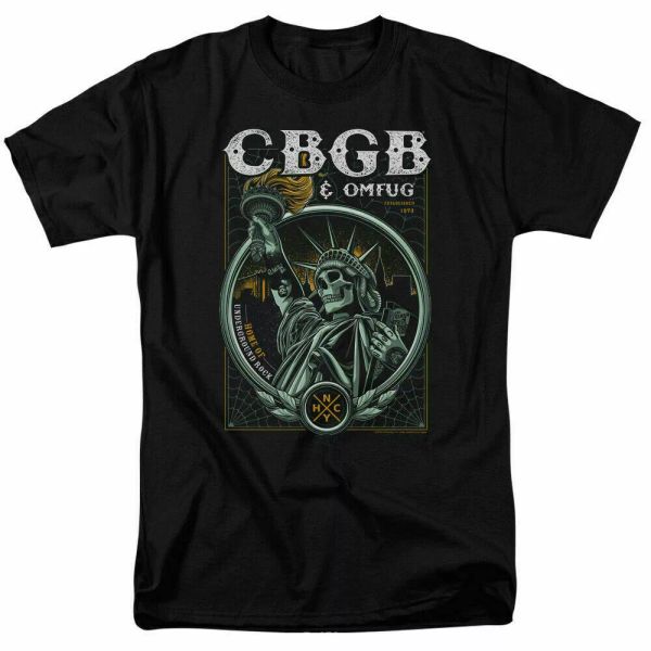 CBGB OMFUG Liberty Skull T Shirt Licensed Home Of Underground Rock Tee Black, White;black
CBGB OMFUG Liberty Skull T Shirt Licensed Home Of Underground Rock Tee Black, White;black