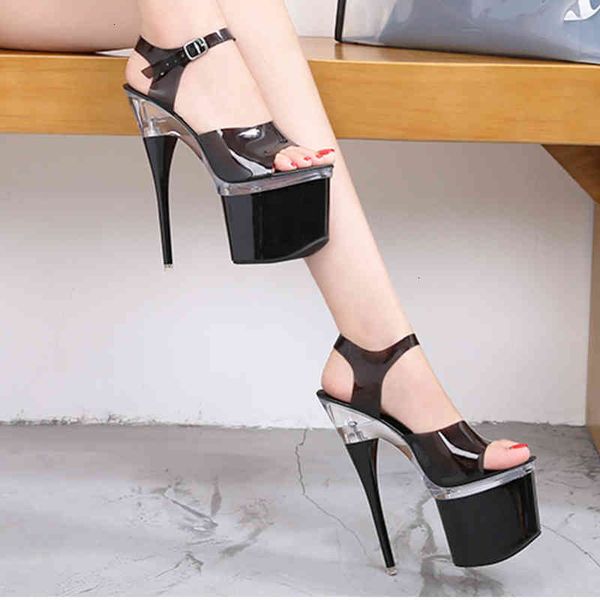 sandals women shoes steel tube dancing striptease walking show model high-heeled 18cm transparent wedding gcyu, Black
sandals women shoes steel tube dancing striptease walking show model high-heeled 18cm transparent wedding gcyu, Black
