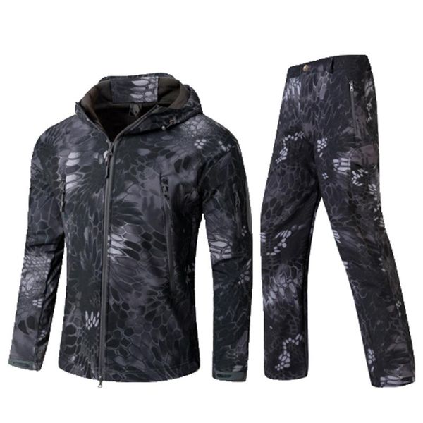 camouflage waterproof jacket + pants outdoor tactical military men softshell fleece camping hiking hunting sport suit gym clothing, White;black
camouflage waterproof jacket + pants outdoor tactical military men softshell fleece camping hiking hunting sport suit gym clothing, White;black