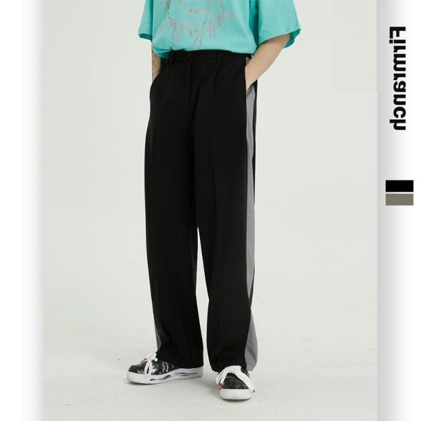 men's pants summer/spring men loose straigth leg long casual business suit ins side spliced style all-match trousers, Black
men's pants summer/spring men loose straigth leg long casual business suit ins side spliced style all-match trousers, Black