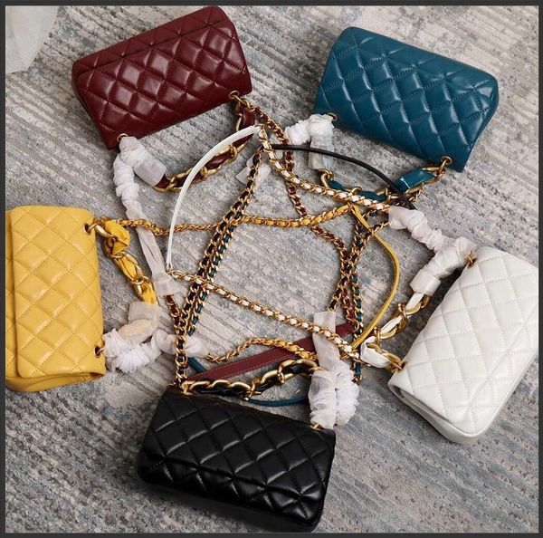 2021 new bag classic lady handbag diagonal bag leather 6091 23-13-6.5