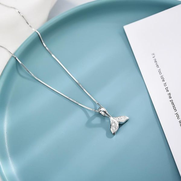 pendant necklaces mermaid fishtail necklace women fashion s925 silvering aesthetic neck chain collarbone choker jewelry charms party gift, Silver 
pendant necklaces mermaid fishtail necklace women fashion s925 silvering aesthetic neck chain collarbone choker jewelry charms party gift, Silver