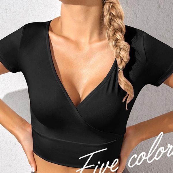 yoga outfit women gym shirts fitness seamless crop v neck sports short sleeve running workout sportswear clothes
yoga outfit women gym shirts fitness seamless crop v neck sports short sleeve running workout sportswear clothes