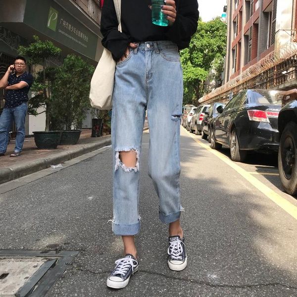 women's jeans distressed women 2021 summer spring korean fashion streetwear pants vintage high waist casual denim ripped femme, Blue
women's jeans distressed women 2021 summer spring korean fashion streetwear pants vintage high waist casual denim ripped femme, Blue