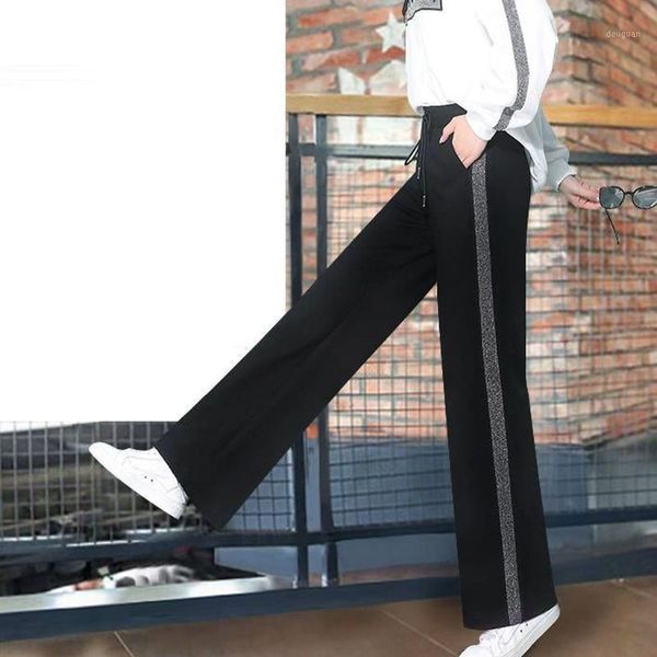 women's pants & capris women fashion lady high waist stripe trouser broad legged leisure pant 2021 trend cozy #3, Black;white
women's pants & capris women fashion lady high waist stripe trouser broad legged leisure pant 2021 trend cozy #3, Black;white