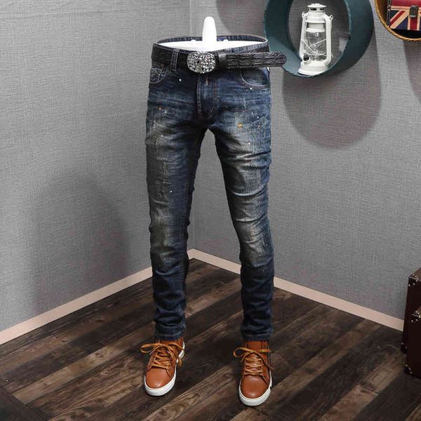 jeans high street fashion retro blue destroyed slim fit ripped men night club elastic punk pants hip hop jeans homme
jeans high street fashion retro blue destroyed slim fit ripped men night club elastic punk pants hip hop jeans homme
