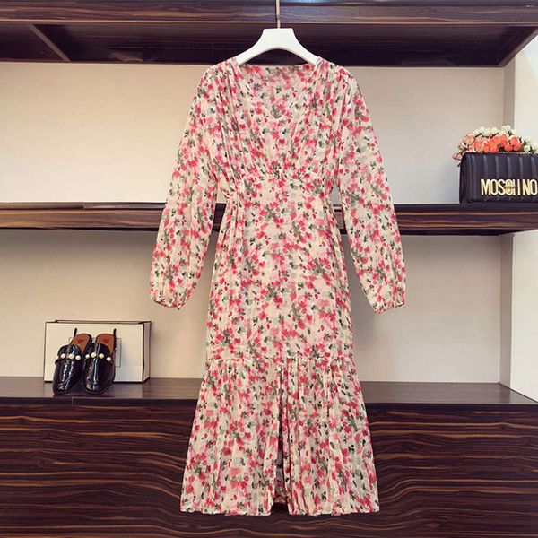 casual dresses dress spring fat mm floral v-neck elastic and thin pleated long sleeve women's n93m, Black;gray
casual dresses dress spring fat mm floral v-neck elastic and thin pleated long sleeve women's n93m, Black;gray