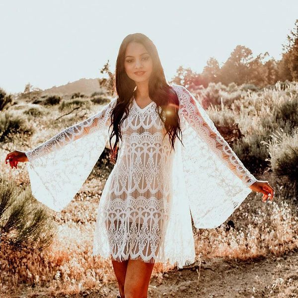 lace cover ups swimwear summer bikini pareo beach beachwear women dress cotton bathing suit up #q633 210420, White;black
lace cover ups swimwear summer bikini pareo beach beachwear women dress cotton bathing suit up #q633 210420, White;black
