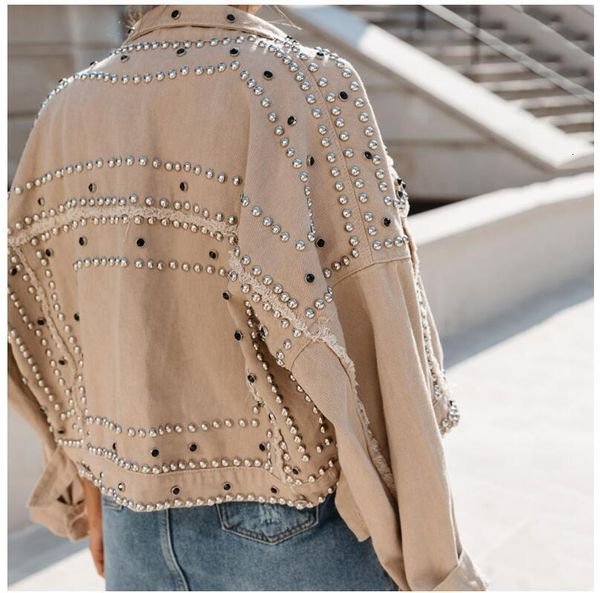 women's jackets washed denim jacket women fashion rivet biker motorcycle solid short coat retro slim streetwear coats plus size clothes, Black;brown
women's jackets washed denim jacket women fashion rivet biker motorcycle solid short coat retro slim streetwear coats plus size clothes, Black;brown