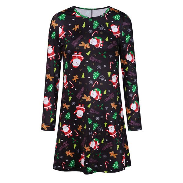 2021 autumn and winter new christmas dress printed long-sleeved women's clothing, Black;gray
2021 autumn and winter new christmas dress printed long-sleeved women's clothing, Black;gray