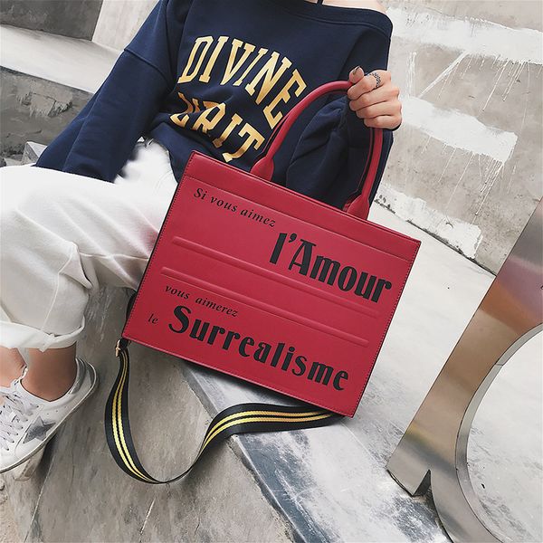 design jewelry new fashion letter large capacity tote bag women's foreign style wide strap single shoulder handbag bags
design jewelry new fashion letter large capacity tote bag women's foreign style wide strap single shoulder handbag bags