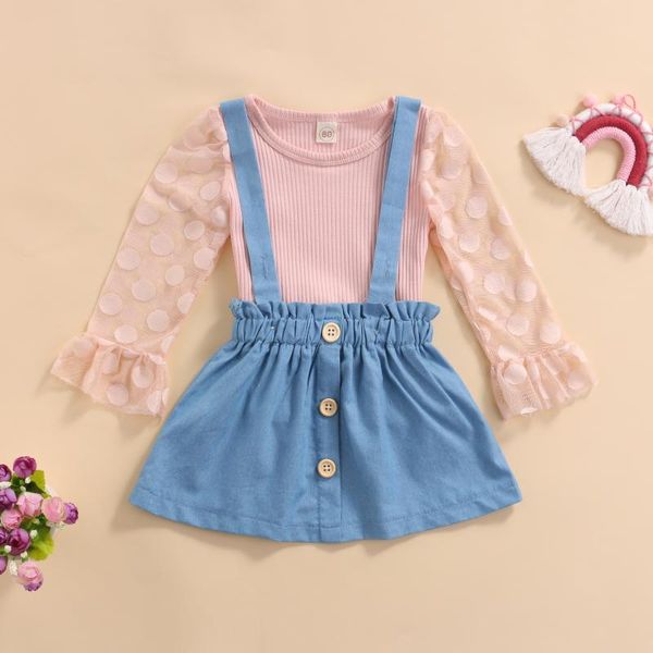 clothing sets pudcoco 1-5t girl clothes lace stitching trumpet sleeve t-shirt ruffled waist suspender skirt children's spring autumn, White
clothing sets pudcoco 1-5t girl clothes lace stitching trumpet sleeve t-shirt ruffled waist suspender skirt children's spring autumn, White