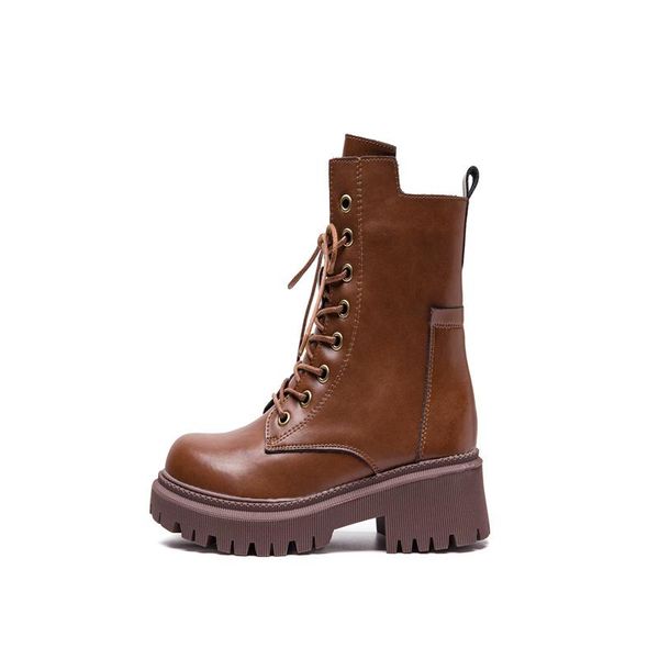 boots women's round toe platform ankle lace-up matte black brown british style chunky heels booties zipper concise for autumn
boots women's round toe platform ankle lace-up matte black brown british style chunky heels booties zipper concise for autumn