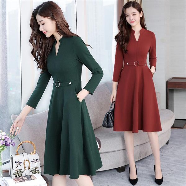 plus size autumn winter women dress black midi elegant korean bodycon v neck party long sleeve runway vestidos, Black;gray
plus size autumn winter women dress black midi elegant korean bodycon v neck party long sleeve runway vestidos, Black;gray