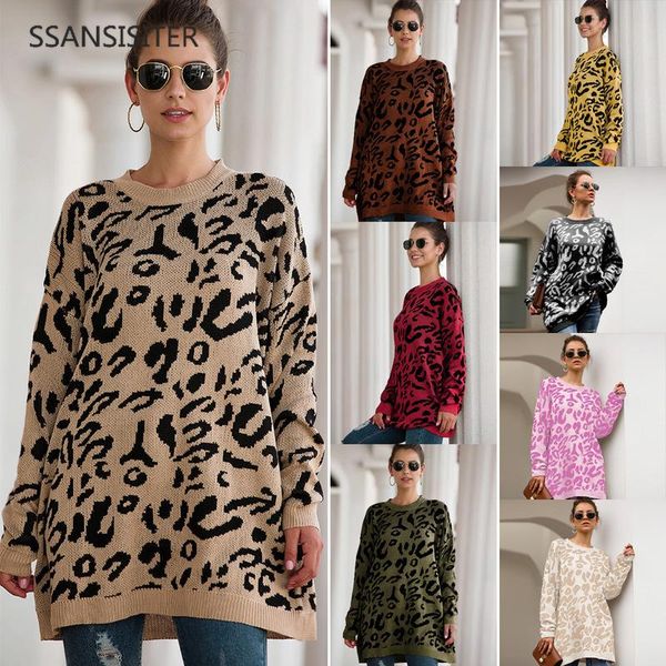 women's sweaters plus size woman leopard knitted sweater winter animal print thick long sleeve female pullovers oversize jumper, White;black
women's sweaters plus size woman leopard knitted sweater winter animal print thick long sleeve female pullovers oversize jumper, White;black