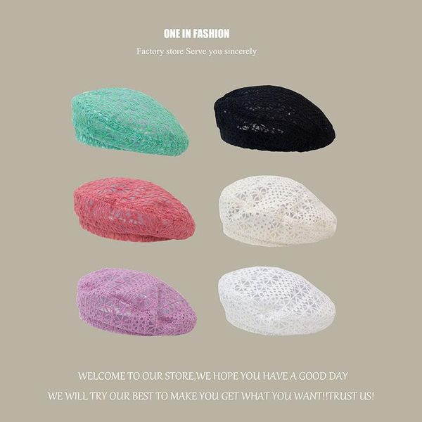 berets womens hat beret korean thin breathable lace black female fall fashion painter cap beanies bonnet summer hats for women, Blue;gray
berets womens hat beret korean thin breathable lace black female fall fashion painter cap beanies bonnet summer hats for women, Blue;gray