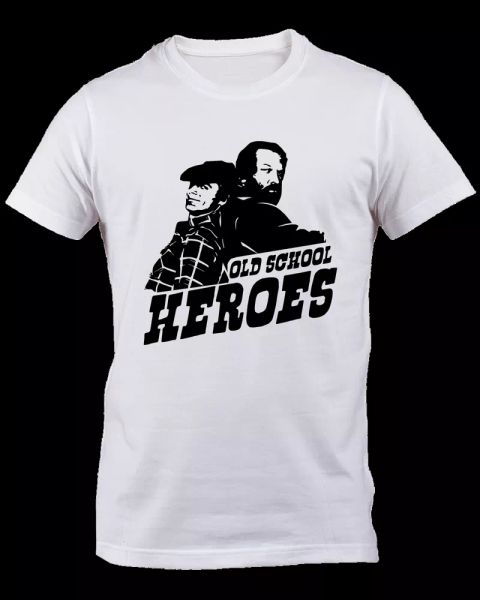 t-shirt bud spencer and terence hill old school heroes cotton white film, White;black
t-shirt bud spencer and terence hill old school heroes cotton white film, White;black