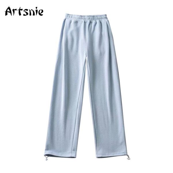 artsnie spring 2021 wide leg pants women drawstring high waist blue trousers knitted casual loose ladies sweatpants femme women's & cap, Black;white
artsnie spring 2021 wide leg pants women drawstring high waist blue trousers knitted casual loose ladies sweatpants femme women's & cap, Black;white
