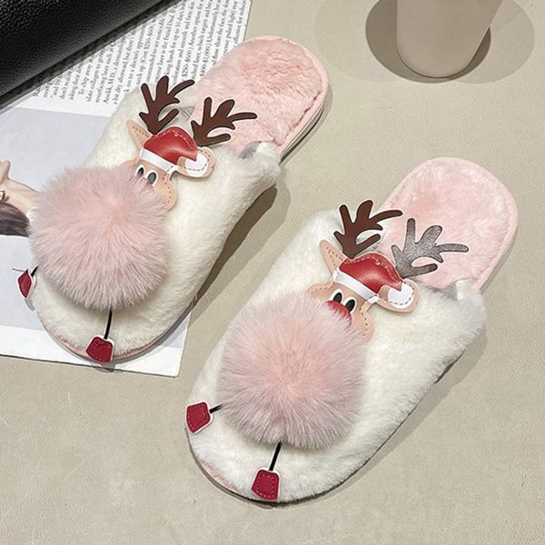 slippers christmas elk plush home women's casual winter warm shoes breathable outdoor slip on deer zapatos mujer, Black
slippers christmas elk plush home women's casual winter warm shoes breathable outdoor slip on deer zapatos mujer, Black