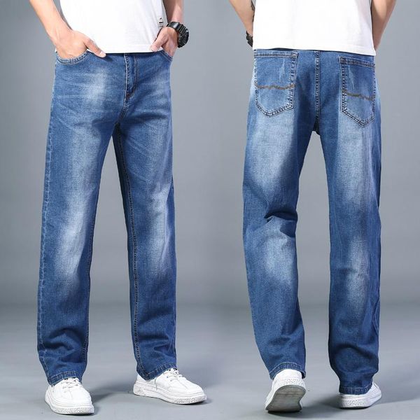 men's jeans plus size 40 42 44 classic trousers summer thin loose straight-leg casual elasticity denim pants male brand clothes, Blue
men's jeans plus size 40 42 44 classic trousers summer thin loose straight-leg casual elasticity denim pants male brand clothes, Blue