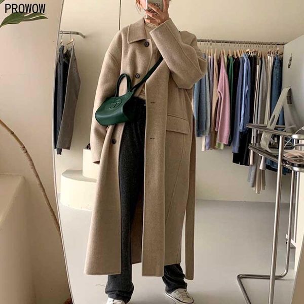 women's trench coats one-piece korea ladies woolen jacket vintage loose cardigan and 2021 autumn winter women long sleeve overcoats, Tan;black
women's trench coats one-piece korea ladies woolen jacket vintage loose cardigan and 2021 autumn winter women long sleeve overcoats, Tan;black