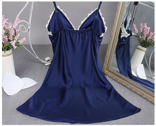 women's sleepwear lady nightgown summer lingerie robe bath gown faux silk nightdress pajamas homewear chest pad nightwear, Black;red
women's sleepwear lady nightgown summer lingerie robe bath gown faux silk nightdress pajamas homewear chest pad nightwear, Black;red