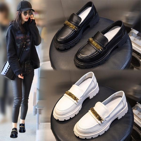 dress shoes sovimivos platform loafers women genuine cow leather round toe casual flats metal chain slip on female handmade, Black
dress shoes sovimivos platform loafers women genuine cow leather round toe casual flats metal chain slip on female handmade, Black