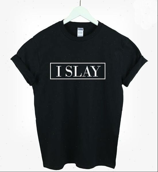 i slay letters print cotton womens t shirt casual funny black white gray tee hipster 110
i slay letters print cotton womens t shirt casual funny black white gray tee hipster 110